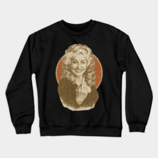 Dolly Parton Retro Middle Finger Country Music Crewneck Sweatshirt