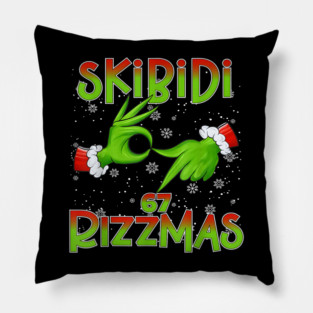 Skibidi Rizzmas 67 Meme Pillow
