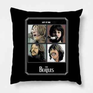 The Beatles | Let It Be: Fab Four Screen Print Fanart Pillow