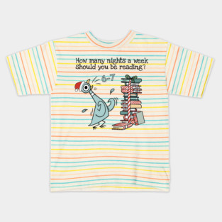 How Many Nights A Week Should You Be Reading 6-7 Png, Pigeon Elephant Piggie Children's Books,Teacher Six Seven 67 Kids T-Shirt
