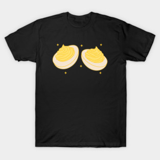 Inappropriate couples Matching Thanksgiving Shirt Fall Season Husband Wife deviled eggs 2 T-Shirt
