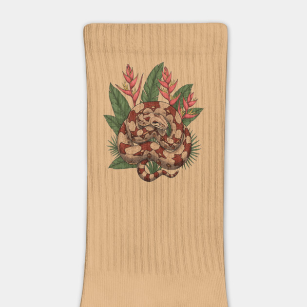 Boa Constrictor with Jungle Heliconia by BirdsnStuff