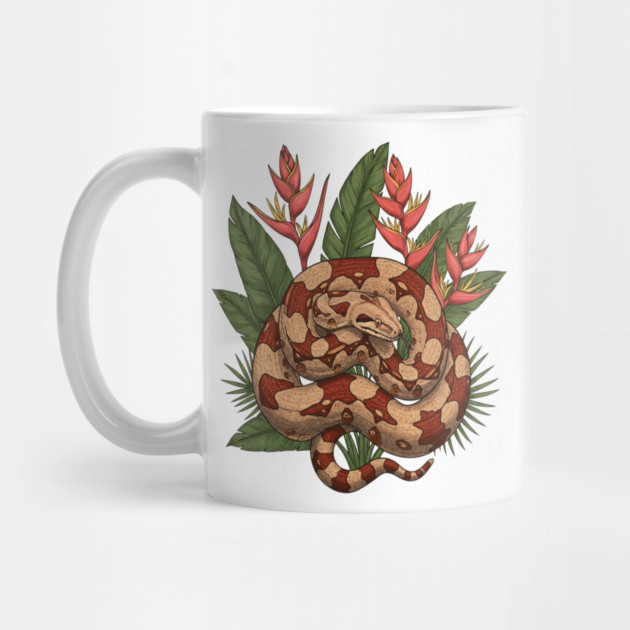 Boa Constrictor with Jungle Heliconia by BirdsnStuff