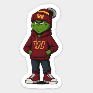Grinch Player Washington Commanders Sticker