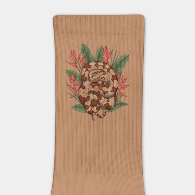 Boa Constrictor Resting in Tropical Leaves by BirdsnStuff