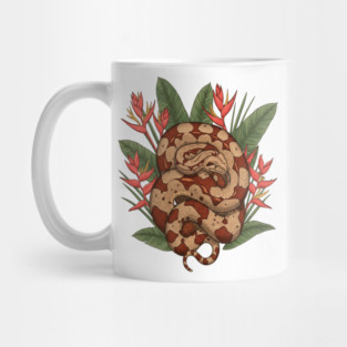 Boa Constrictor Resting in Tropical Leaves Mug