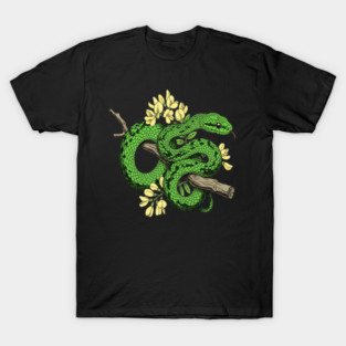 Boomslang with Yellow Acacia Blooms T-Shirt