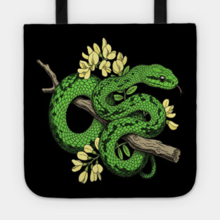 Boomslang with Yellow Acacia Blooms Tote
