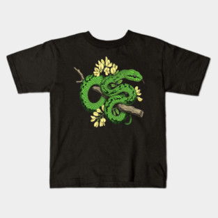 Boomslang with Yellow Acacia Blooms Kids T-Shirt