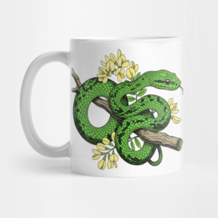 Boomslang with Yellow Acacia Blooms Mug