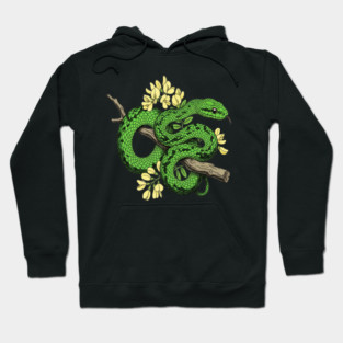 Boomslang with Yellow Acacia Blooms Hoodie