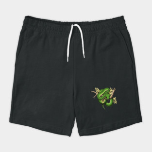 Green Boomslang with Yellow Blossoms Shorts
