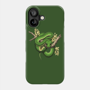 Green Boomslang with Yellow Blossoms Phone Case
