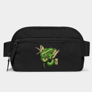 Green Boomslang with Yellow Blossoms Bag