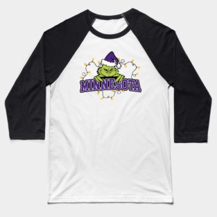 Funny Minnesota Vikings Grinch Christmas M9579 Baseball T-Shirt