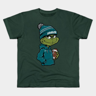 Grinch Philadelphia Eagles Christmas Cheerleading M9584 Kids T-Shirt