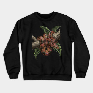 Rainbow Boa with Tropical Ferns Crewneck Sweatshirt