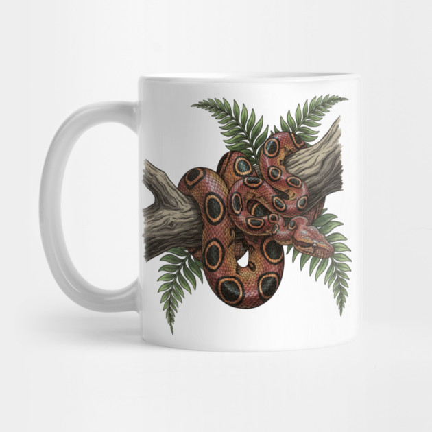 Rainbow Boa with Tropical Ferns by BirdsnStuff