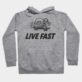 Live Fast Chill Lazy Sarcastic Vibes Hoodie