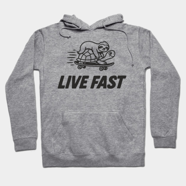 Live Fast Chill Lazy Sarcastic Vibes Hoodie by Anticorporati