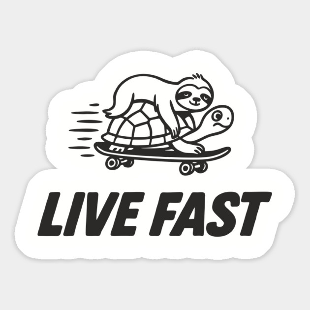 Live Fast Chill Lazy Sarcastic Vibes Magnet by Anticorporati