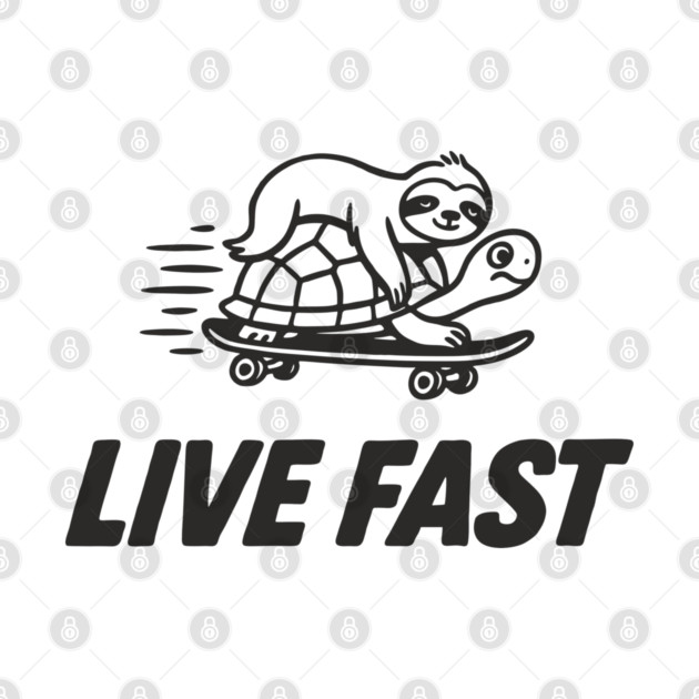 Live Fast Chill Lazy Sarcastic Vibes by Anticorporati