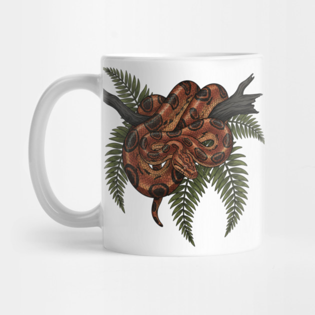 Rainbow Boa with Deep Jungle Ferns by BirdsnStuff