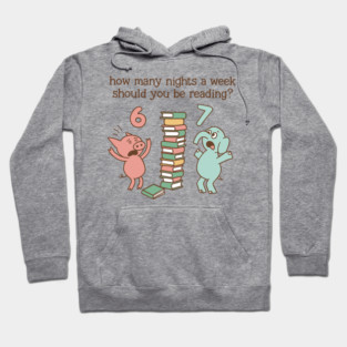 How Many Nights A Week Should You Be Reading 6-7 Pigeon Elephant Piggie Children's Books Six Seven 67 Hoodie