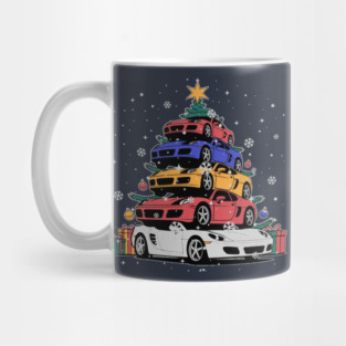 Car Madness Christmas Tree! Classic Muscle Cars And Hot Rods Mug