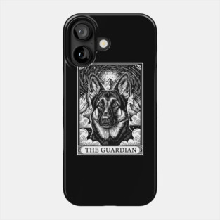 The Guardian German Shepherd Tarot Card Mystical Dog Art Phone Case