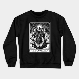 The Guardian German Shepherd Tarot Card Mystical Dog Art Crewneck Sweatshirt