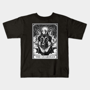 The Guardian German Shepherd Tarot Card Mystical Dog Art Kids T-Shirt