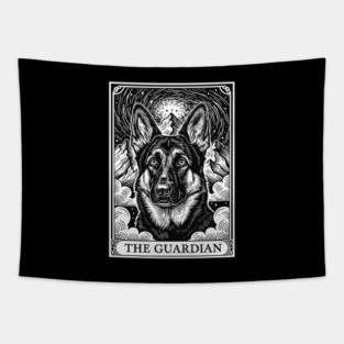 The Guardian German Shepherd Tarot Card Mystical Dog Art Tapestry