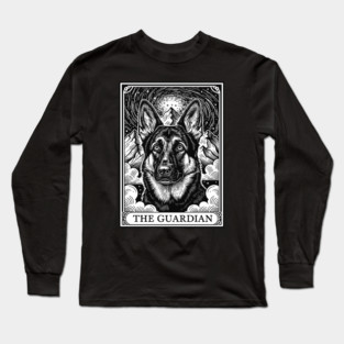The Guardian German Shepherd Tarot Card Mystical Dog Art Long Sleeve T-Shirt