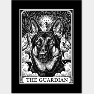 The Guardian German Shepherd Tarot Card Mystical Dog Art Posters and Art