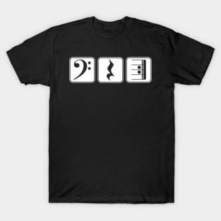 Play Rest Repeat Bass Clef Graphic T-Shirt