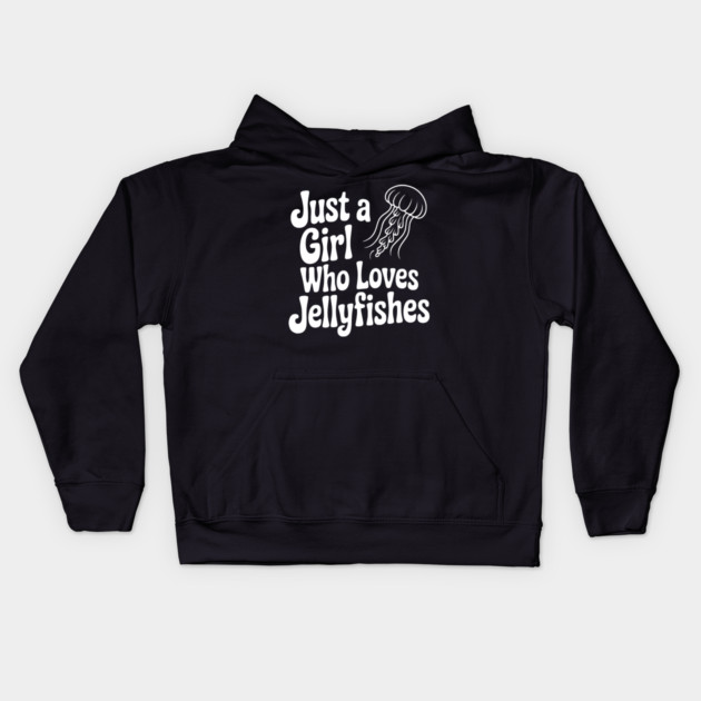 Just a Girl Who Loves Jellyfishes Kids Hoodie by Frank Ring