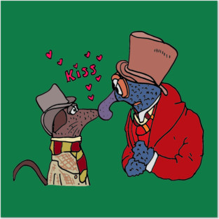 Gonzo and Rizzo kiss Posters and Art