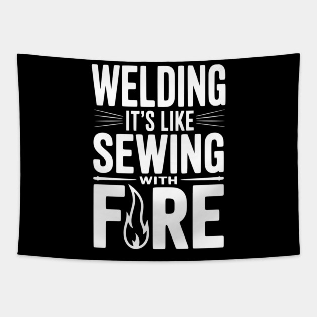 Welding It’s Like Sewing with Fire Tapestry by Frank Ring