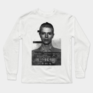 David Bowie MUG SHOT Long Sleeve T-Shirt