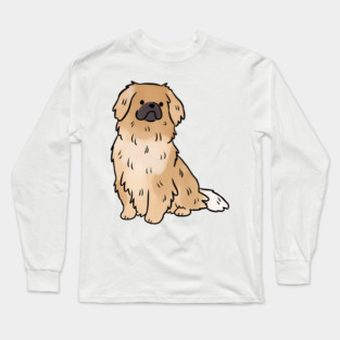 Tibetan Spaniel Dog Cute Fluffy Pet Owner Long Sleeve T-Shirt