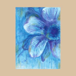 Blue flower painting T-Shirt