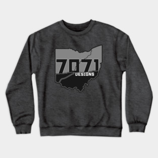 7071 Logo in Gray Crewneck Sweatshirt