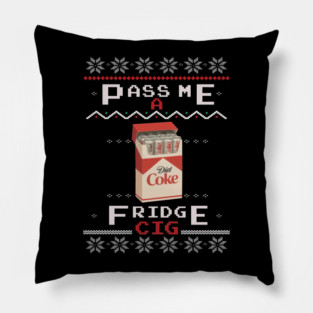 Diet Coke Fridge Cig – Vintage Ugly Christmas Design Pillow