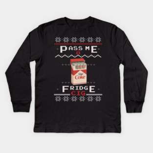 Diet Coke Fridge Cig – Vintage Ugly Christmas Design Kids Long Sleeve T-Shirt