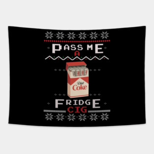 Diet Coke Fridge Cig – Vintage Ugly Christmas Design Tapestry