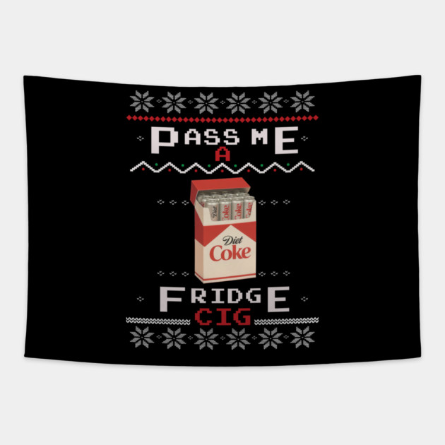 Diet Coke Fridge Cig – Vintage Ugly Christmas Design Tapestry by Shit Post Hero