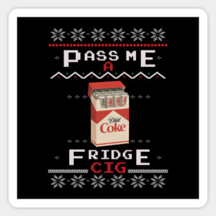 Diet Coke Fridge Cig – Vintage Ugly Christmas Design Sticker