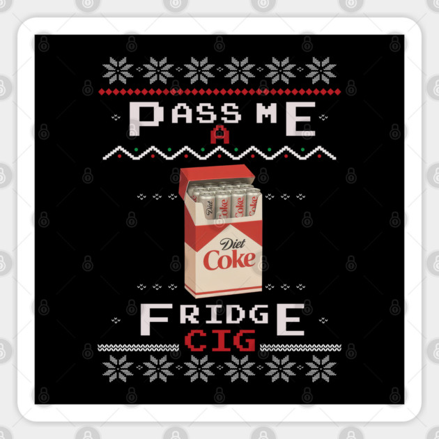 Diet Coke Fridge Cig – Vintage Ugly Christmas Design Sticker by Shit Post Hero