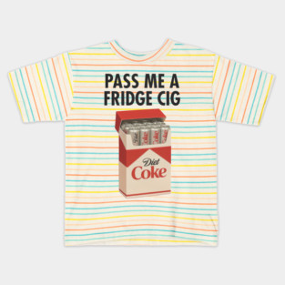 Diet Coke Fridge Cig – Vintage Pack Parody Graphic Kids T-Shirt